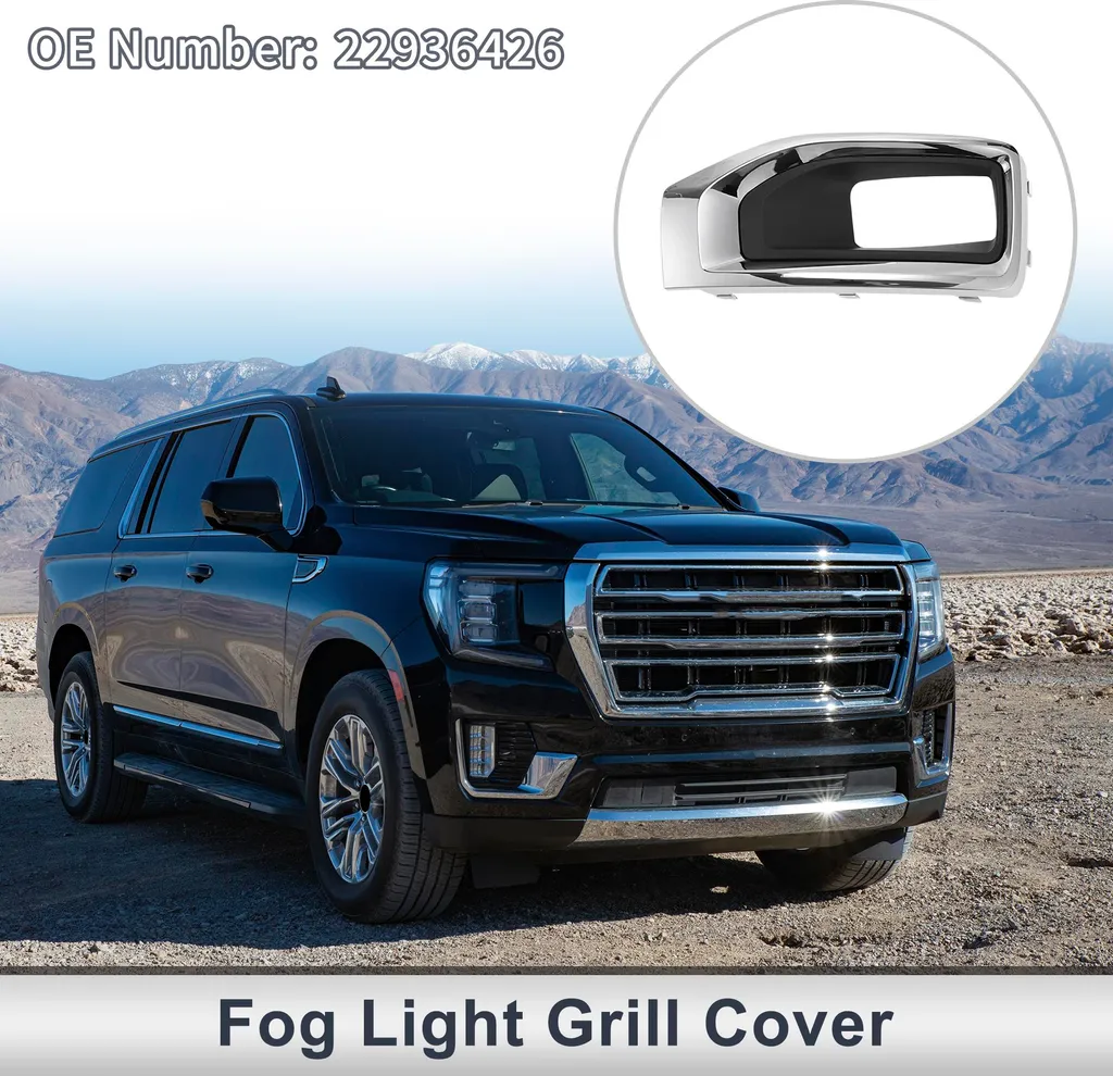 Grille Antibrouillard ABS Noir Résistant pour GMC Yukon 2015 à 2020