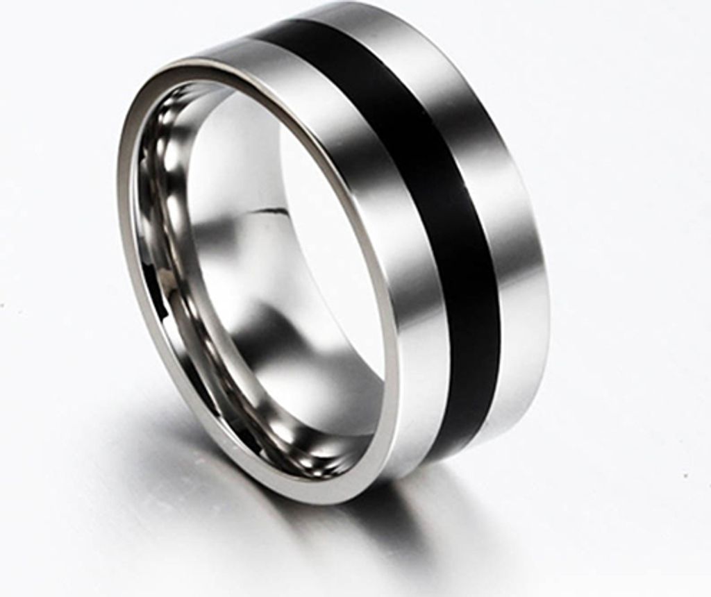 Damen Herren Einfache Hochzeit Verlobung Edelstahl Fingerring Band Schmuck-9