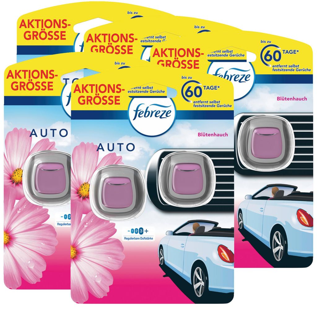 Febreze Auto Lufterfrischer Blütenhauch 2x2ml - Raumduft Produktbild 