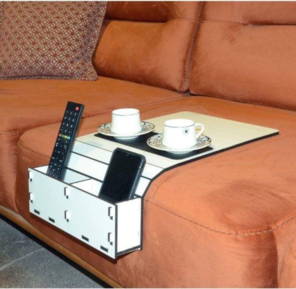 ARKITEKT EX, Houten Opklapbare Salontafel met Armleuning, Draagbare
