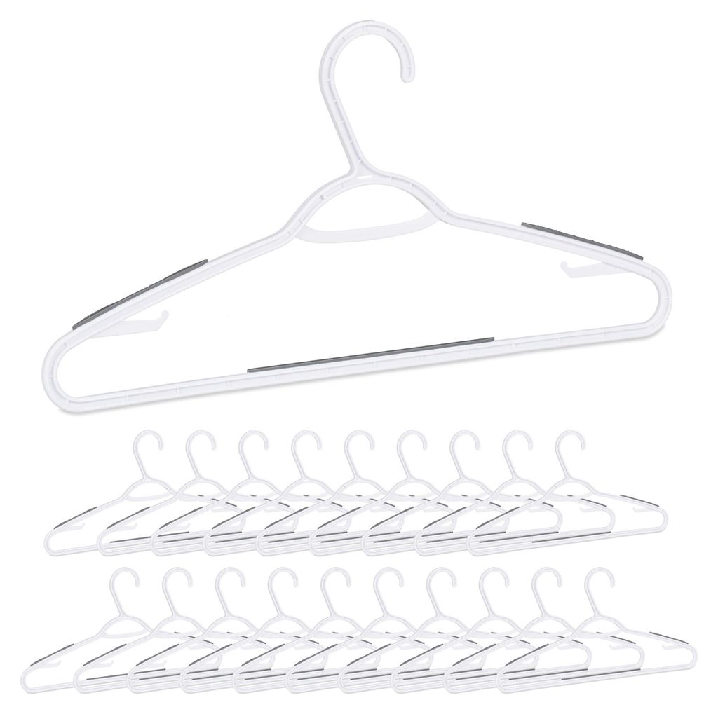 Relaxdays, set van 20 kledinghangers, kunststof hangers met Productafbeelding 