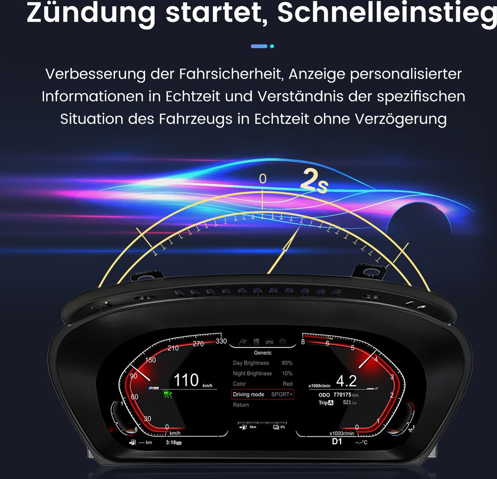 12,3'' digitální přístrojová deska pro BMW řady 5 E60 E61 Obrázek produktu 7