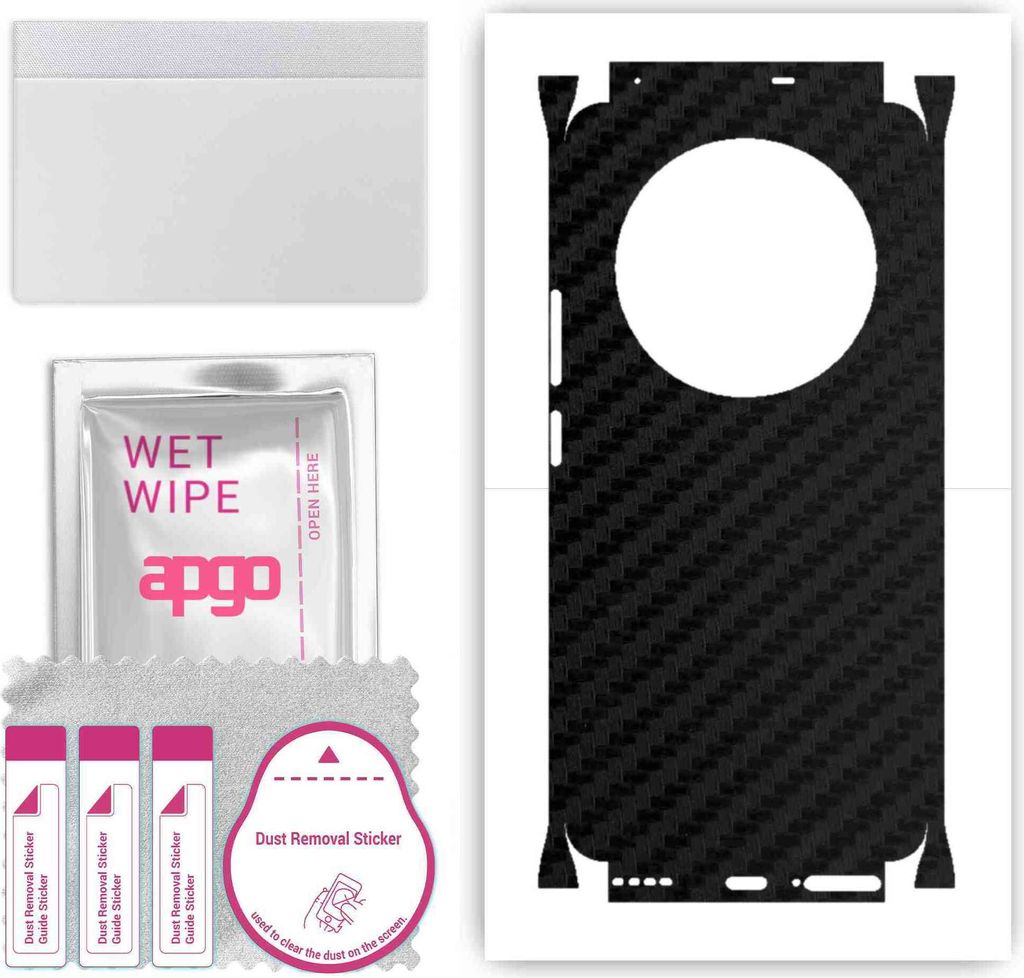 apgo Rückseite + Seiten Schutzfolie, Skin, kompatibel mit Realme 12 Pro, Hinten Displayschutzfolie aus Vinylfolie, kratzfest, einfache Montage - S...