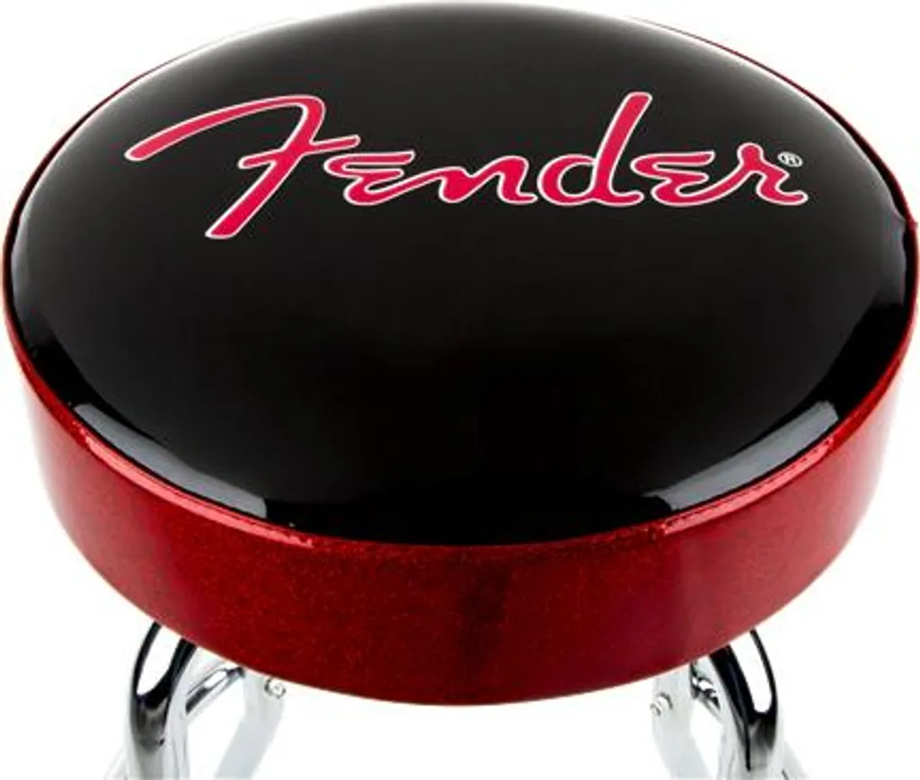 Tabouret de guitare Fender Logo rouge scintillant - Idéal pour studio