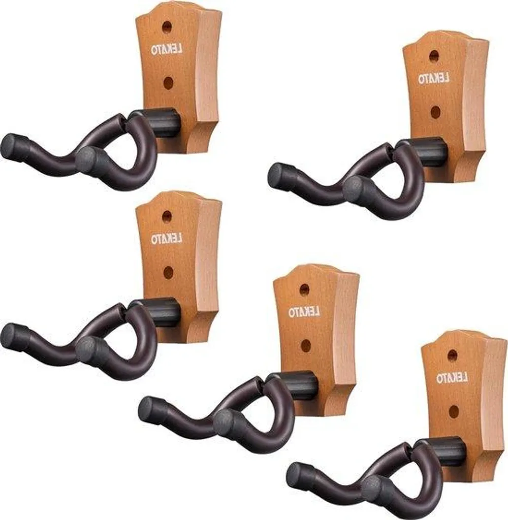Support guitare mural anti-rayure lot de 5 - Gain de place pour studio