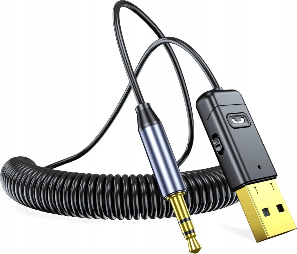 Dongle Bluetooth 5.0 audio USB AUX avec microphone intégré pour appels