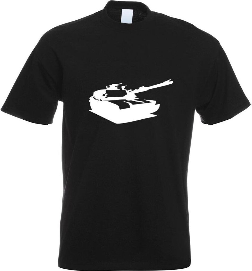 Kiwistar - T-Shirt - schwarz - Panzer Motiv Bedruckt Funshirt Design Print - mit Motiv Bedruckt - Funshirt Design - Sport - Freizeit - Herren - M