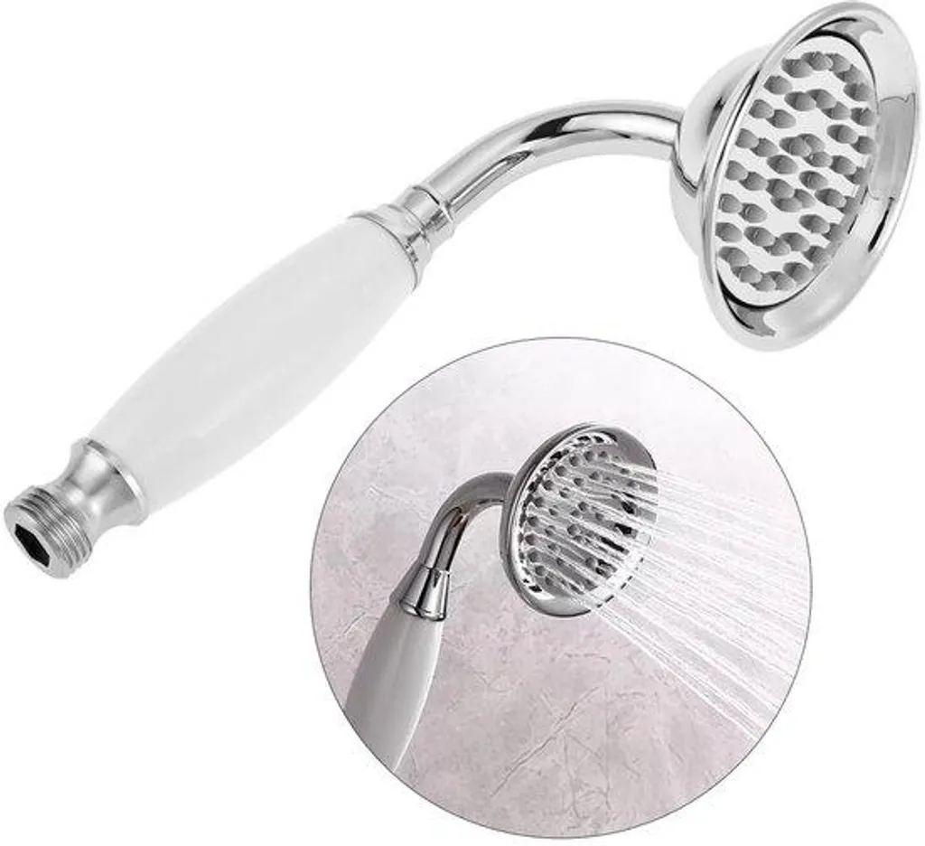 Douchette rétro inox argenté durable pour remplacer pommeau plastique
