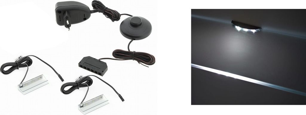 Furniture24 SOHO LED-Beleuchtung, 2er Set, kaltweiß, für Wohnzimmer