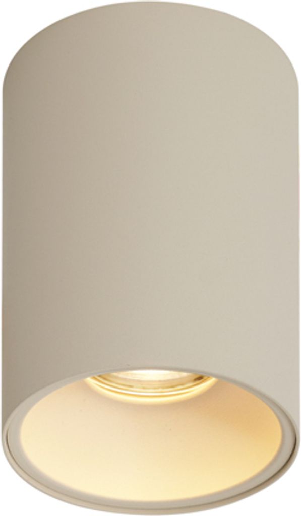 QAZQA - Modern Moderner Einbaustrahler Beige GU10 50 mm rund - Deep I Wohnzimmer I Schlafzimmer - Aluminium Rund - LED geeignet GU10
