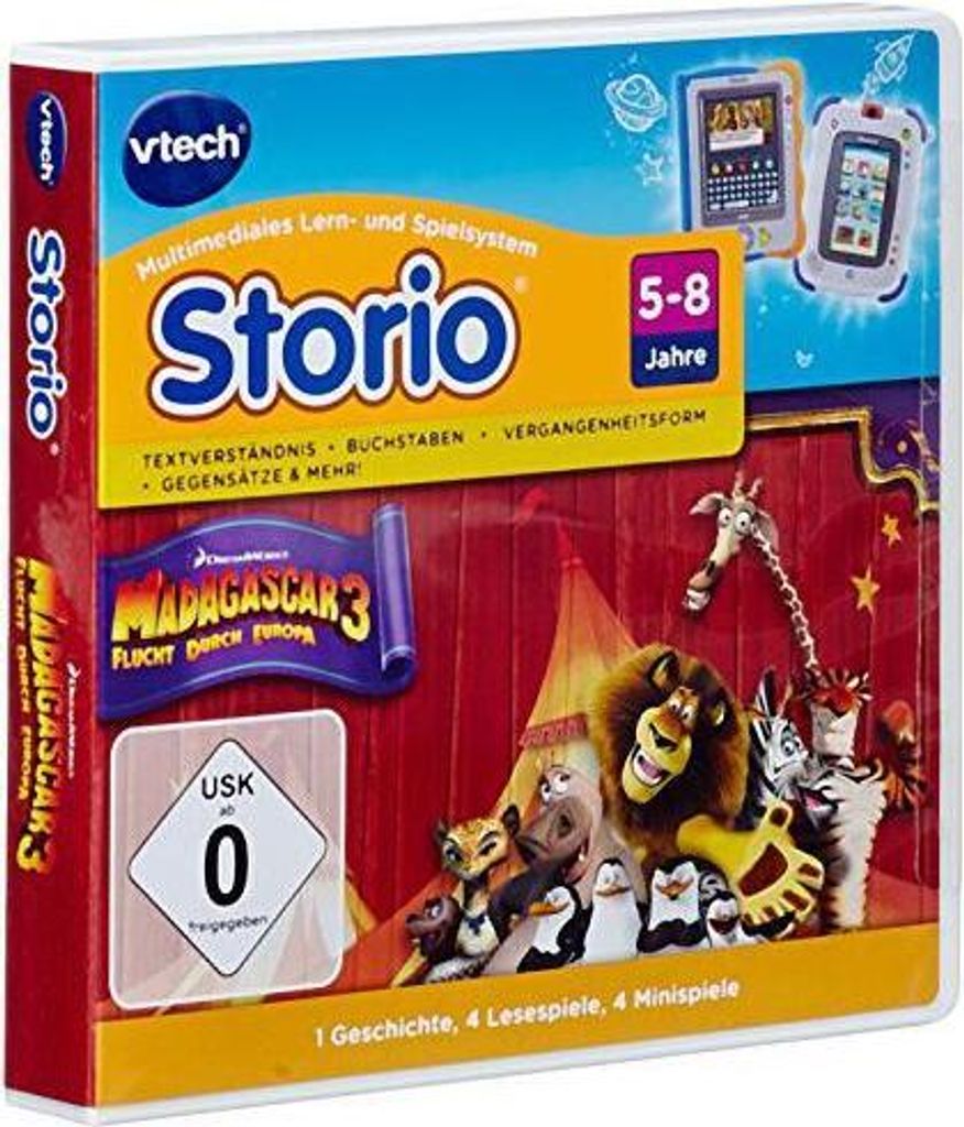 Vtech 80-282204 - Lernspiel Madagascar 3 (Storio, Storio 2, Produktbild 