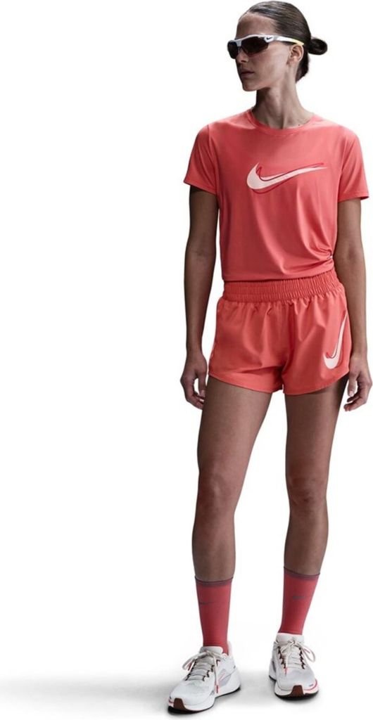 Nike W Nk One Swsh Hbr Df Ss Top Magic Ember Magic Ember Xl