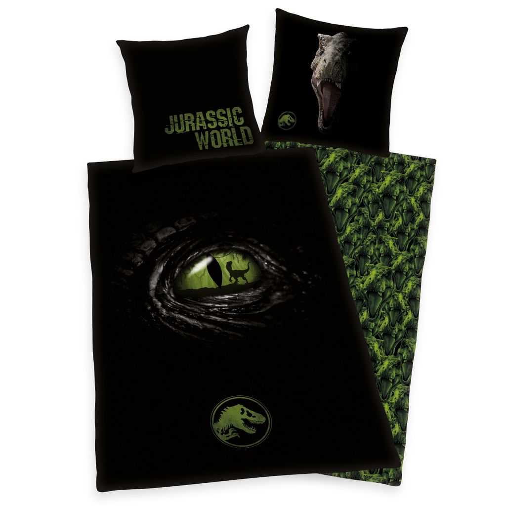 Jurassic World Bettwäsche / 80x80 cm + 135x200 cm Produktbild 
