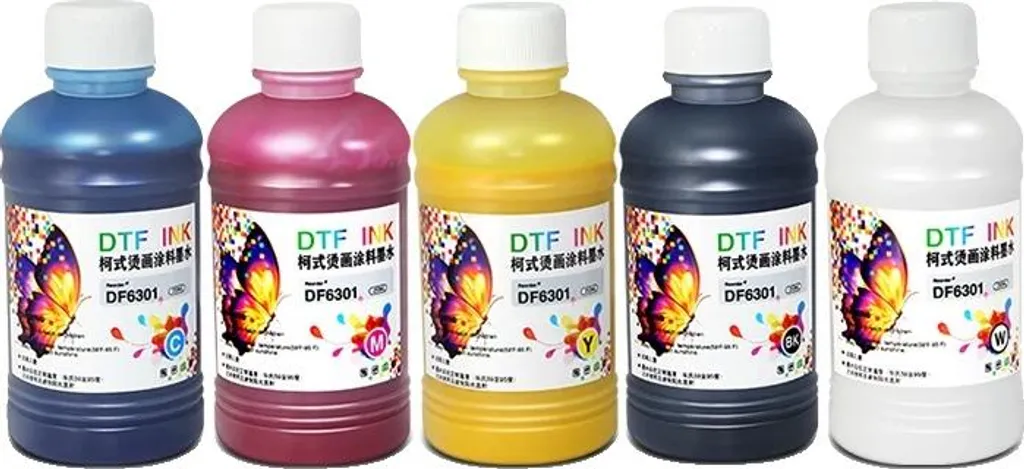 Pack Encre UV Premium 500 ml et Consommables DTF 250 ml Haute Densité