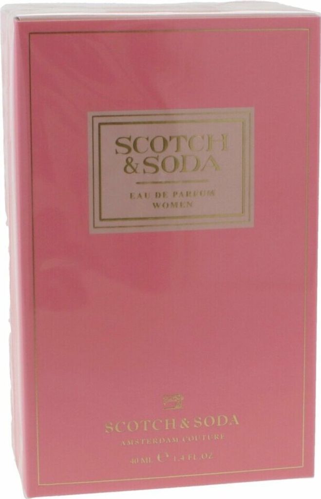 A pink box of Scotch & Soda Women Eau de Parfum.