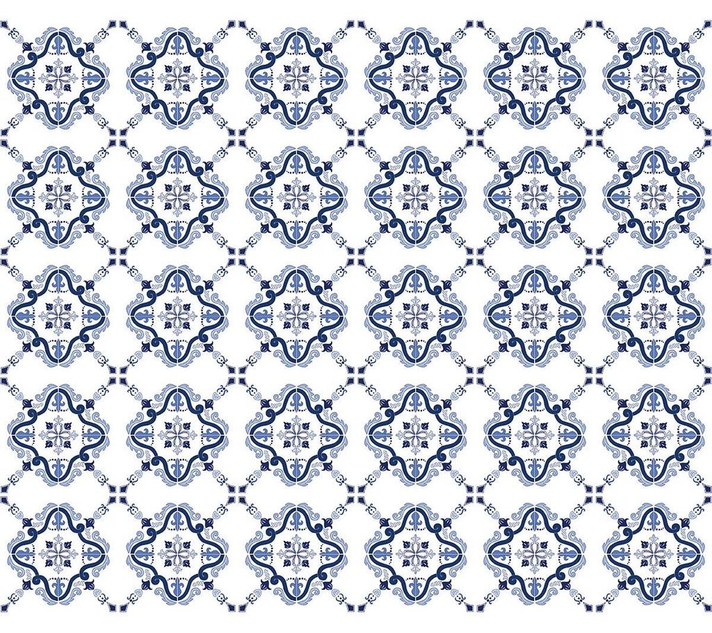Selbstklebende Fliesenaufkleber für Küche und Bad – 30 Azulejos Callista Fliesenaufkleber – 30 Aufkleber 15 x 15 cm