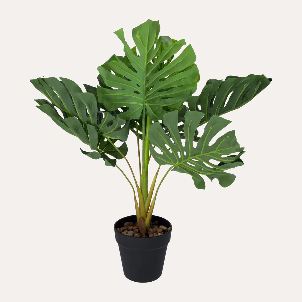 Plante artificielle Monstera deliciosa - Faux arbuste décoratif vert