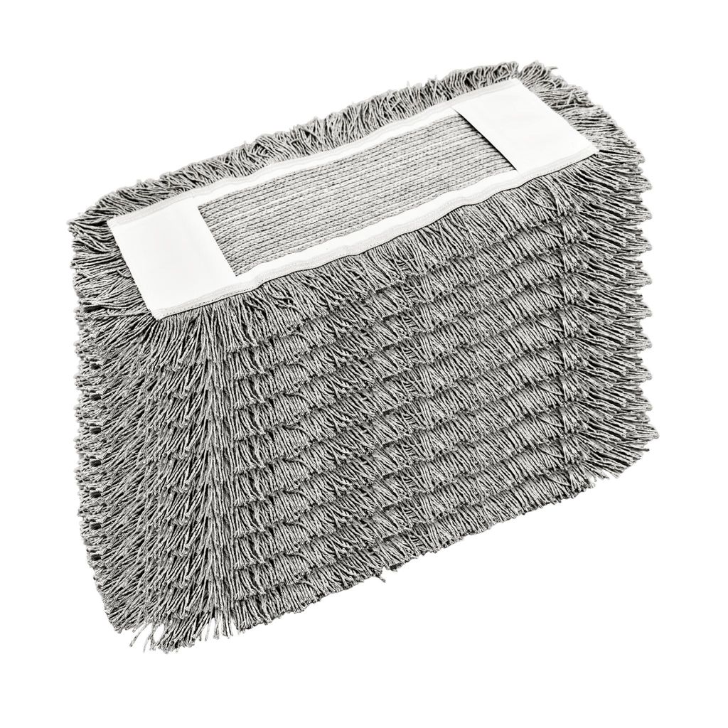 Premium Baumwoll-Mopp, Wischmopp Ersatzbezug, Grau, 40cm, 10er