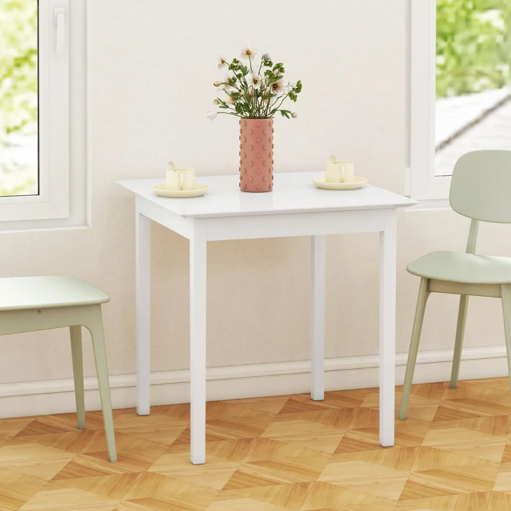 Table carrée bois blanc compacte solution idéale pour petits espaces - 9