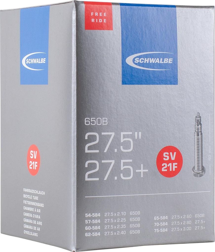Schwalbe 10400073 chambre à air vélo valve Presta 27.5" 53 Image du produit 