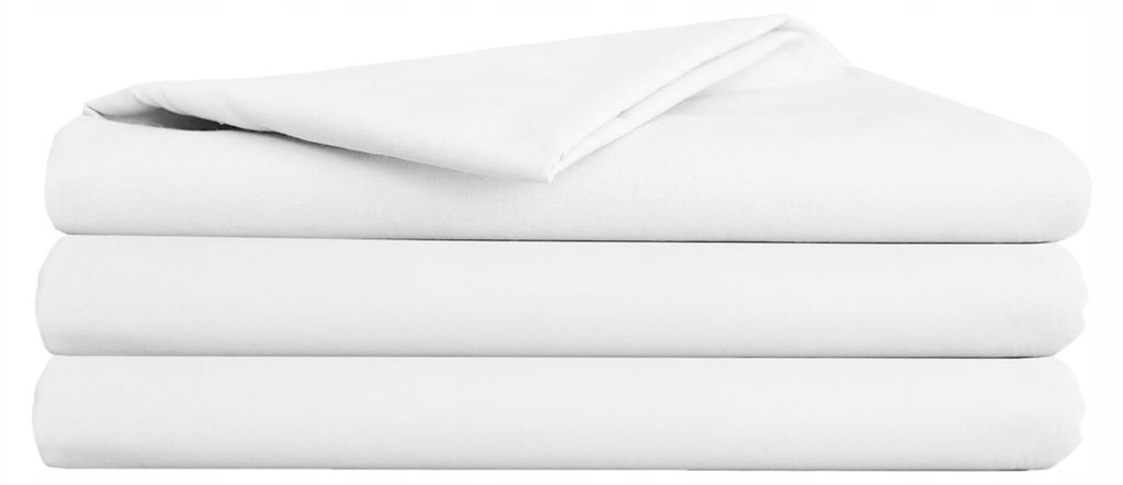 Bettlaken - Spannbettlaken - Baumwolle - Weiß - 140g/m2 - 160x200 cm - Hochwertiges