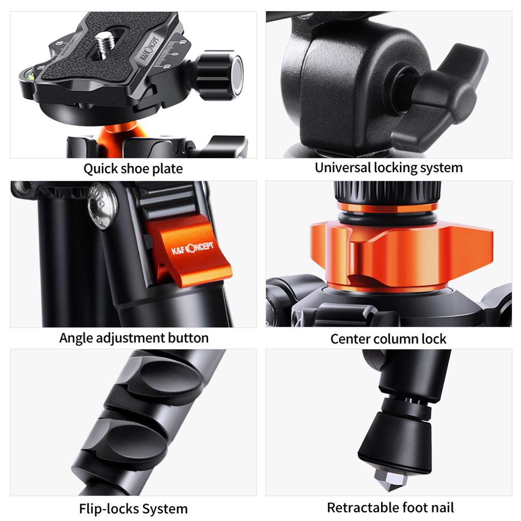 K&F CONCEPT S210 2M/78,7 palce Profesionální fotografický Obrázek produktu 8