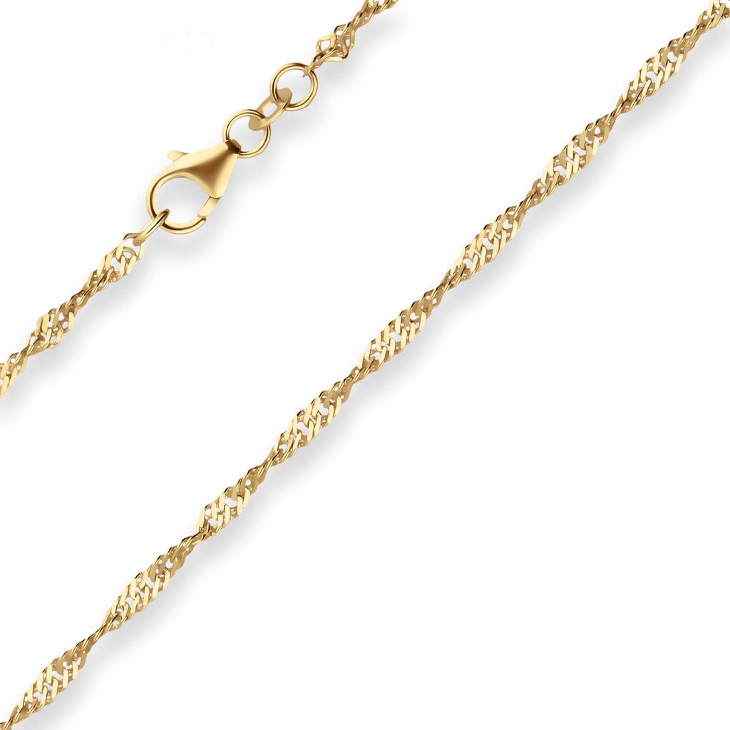 2,2mm Singapurkette Collier Halskette aus 585 Gold Gelbgold Produktbild 