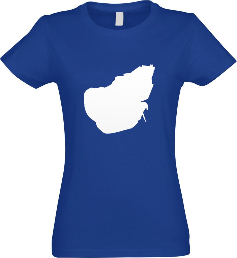 Kiwistar - T-Shirt tailliert - Damen - royal - Pellworm - Deutschland - Insel - mit Motiv Bedruckt - Funshirt Design - Sport - Freizeit - Damen - XL