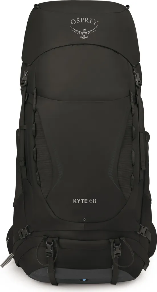 Kyte 68 Osprey Noir - Sac à dos trekking femme avec housse de pluie WM/L