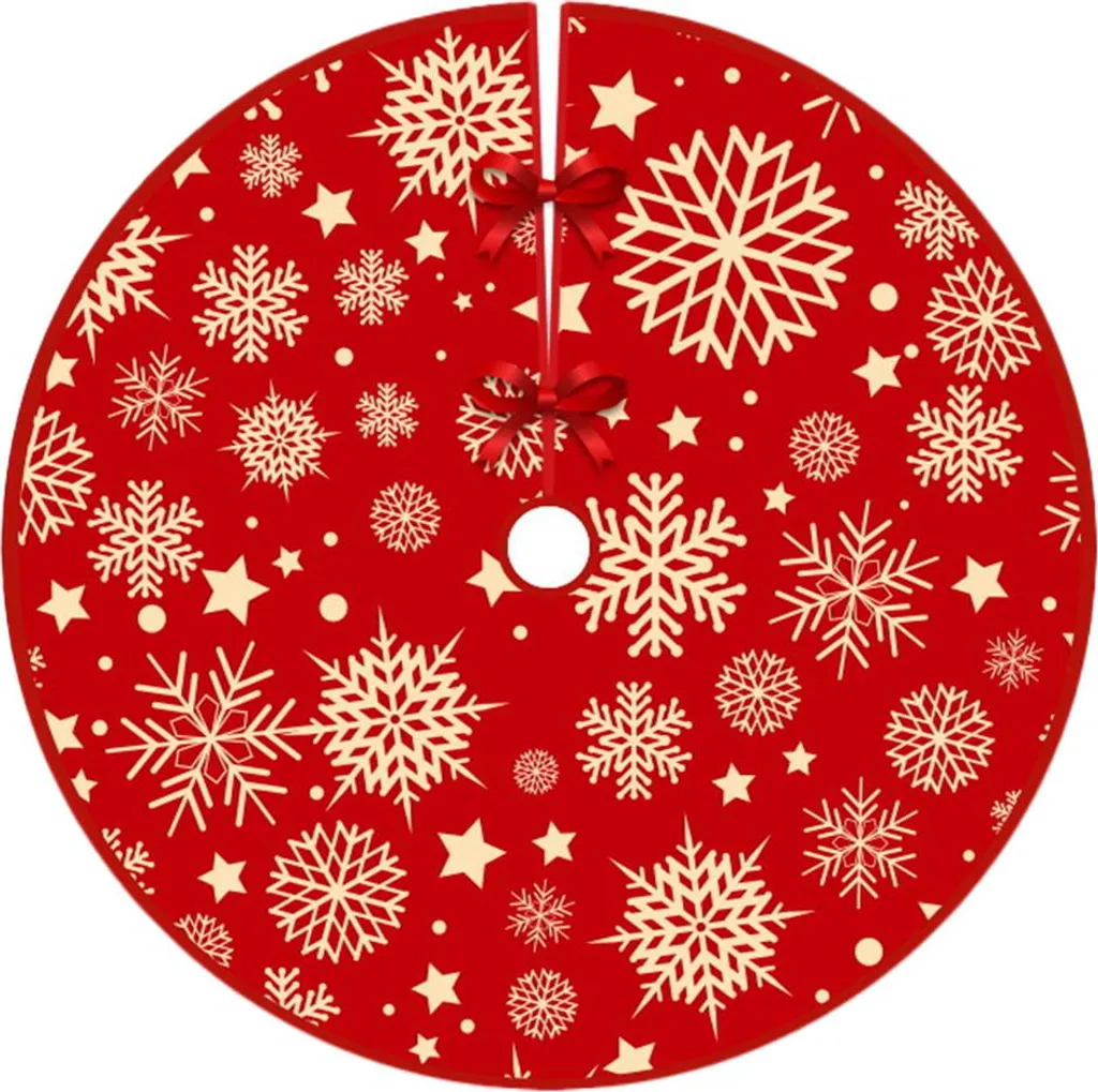 Tappeto Natale Rosso Snowflake - Resistente, Antimacchia e Lavabile