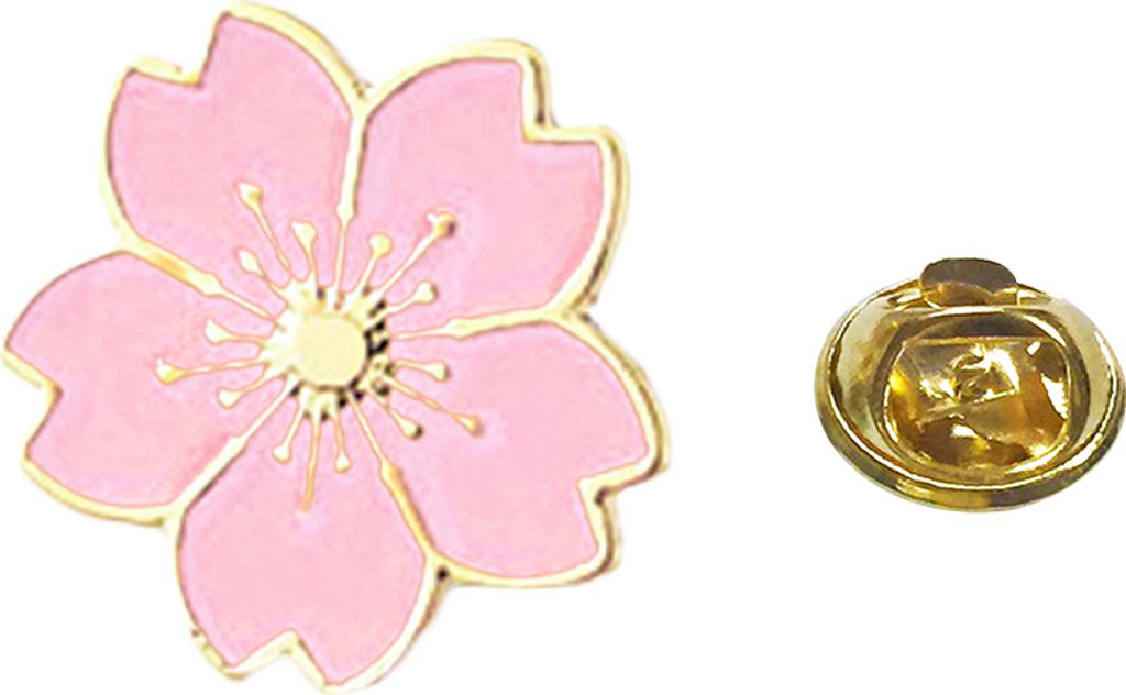 Süße Frauen Kirschblüten Blume Emaille Brosche Pin Anzug Kragen Abzeichen Schmuck-Rosa