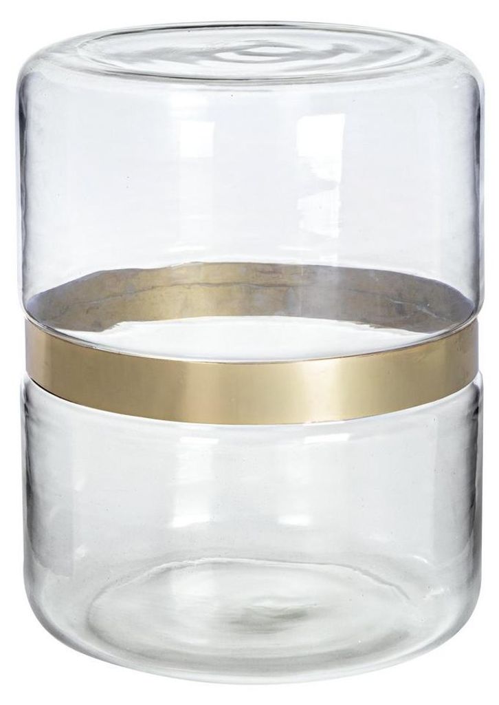 Beistelltisch Namit 36 x 36 x 45 cm Glas und Stahl Wohnzimmer