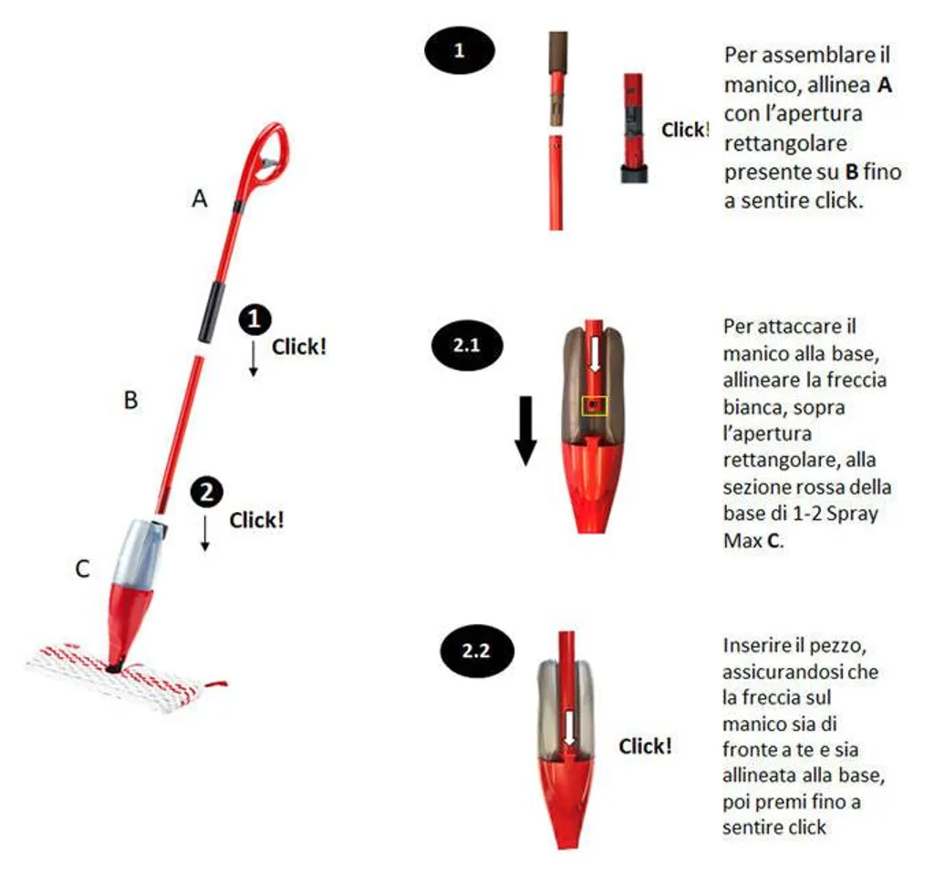 Balai Vileda Max Spray ergonomique avec chiffon microfibre et jet fin - 5