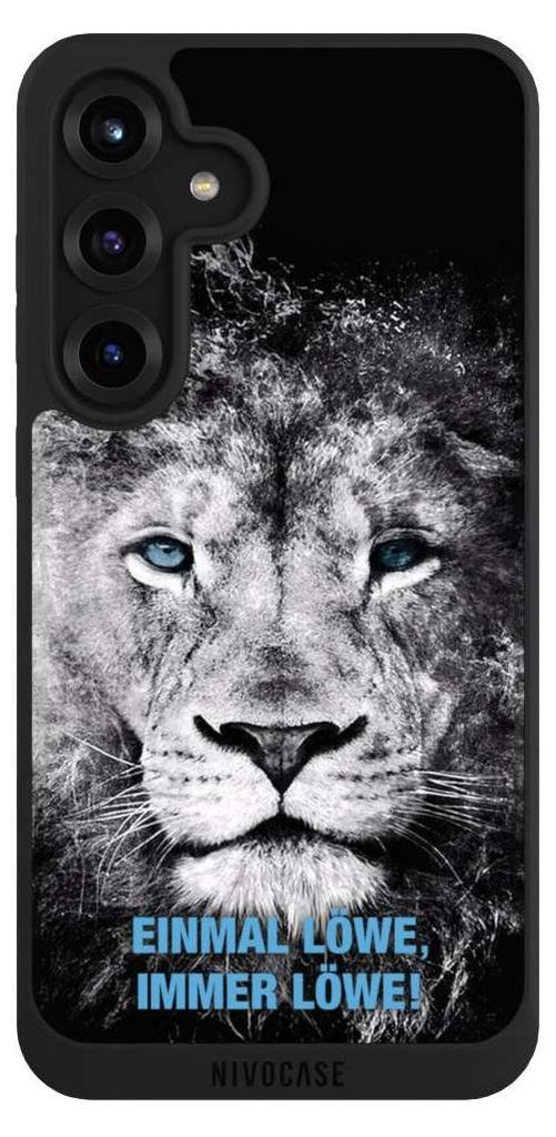 NIVOCASE Handyhülle für Samsung Galaxy S25+ Hülle NIVOpure Case Schwarz Löwe Offizielles Lizenzprodukt TSV 1860 München