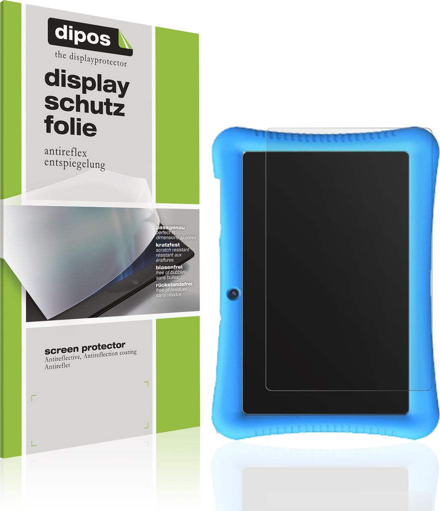 2x Schutzfolie für Semeakoko FF35 Kinder Tab 10 Zoll matt Displayschutzfolie Folie Display Schutz dipos