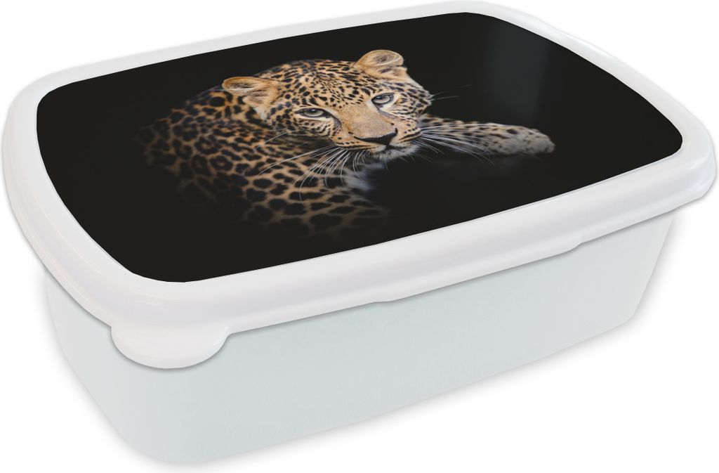 KitchenYeah Lunchbox Brotzeit Brotdose 17x11 cm Panther - Schwarz - Tiere Kinder Brotzeitdose - Lunch Box - Kinder - Sandwich-Box - Schulbox - Lu...