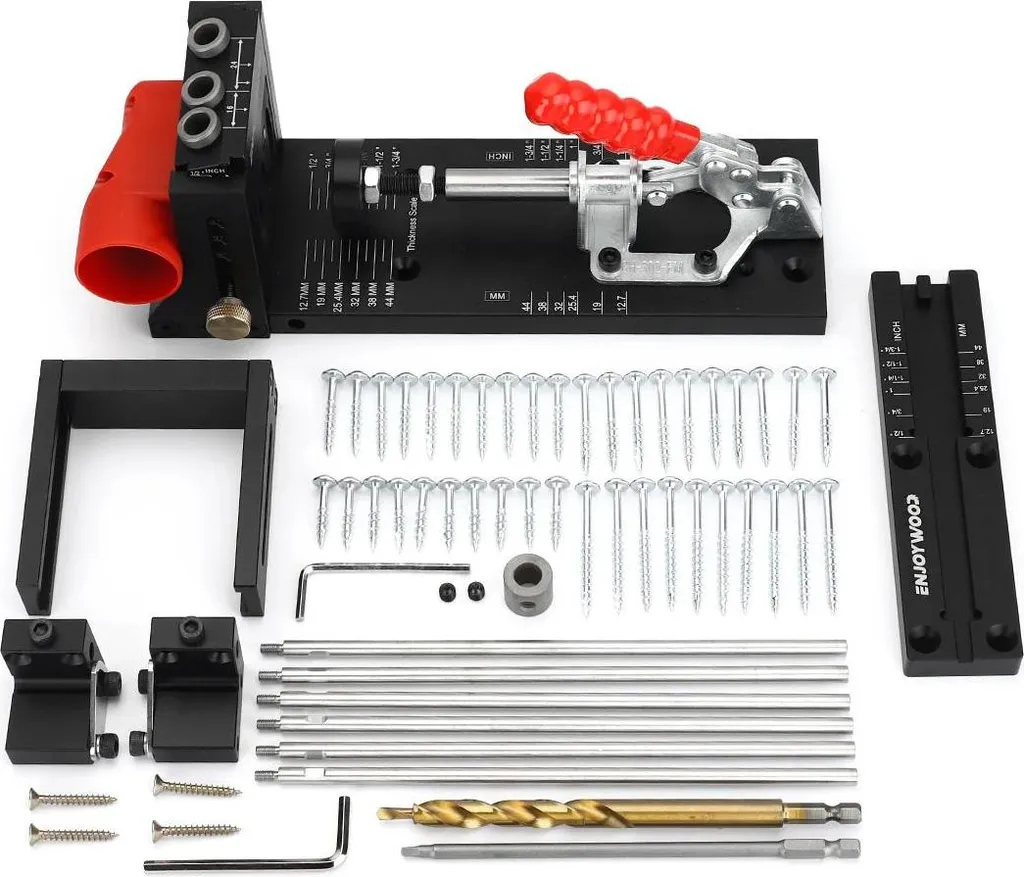 Gabarit Pocket-Hole XK4 PRO MAX réglable en aluminium avec coffret