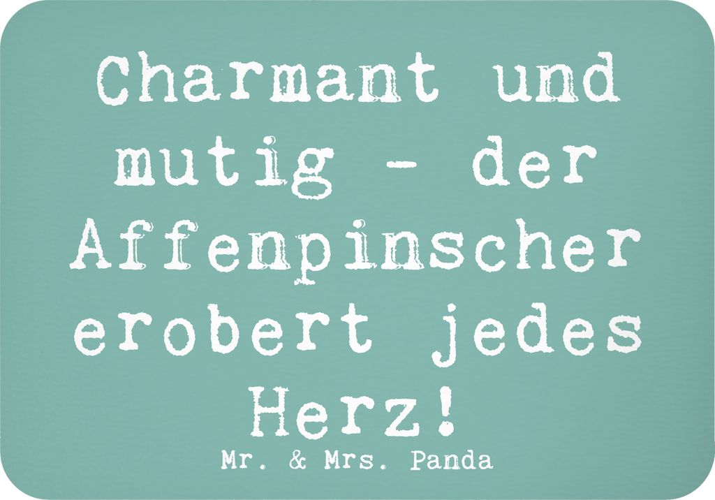 Mr. & Mrs. Panda Magnet Spruch Affenpinscher Charmeur - Meeresbrise - Geschenk, Hunderasse, zettelhalter, Rattenfänger, kleiner Hund, liebenswerte...