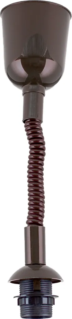 Suspension réglable E27 pour plafond haut et bas câble spirale marron