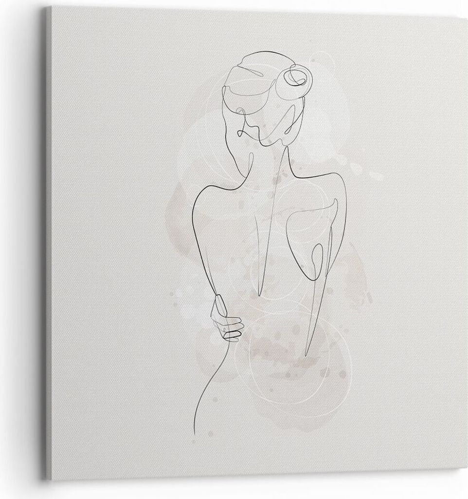 Bild auf Leinwand - Leinwandbild - Einteilig - Frau Rücken Rücken - 70x70cm - Wand Bild - Wanddeko - Wandbilder - Leinwanddruck - Bilder - Wandde...