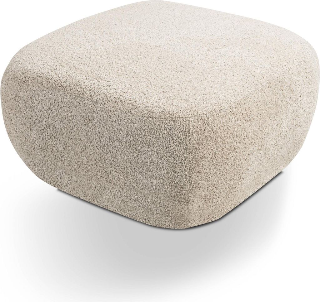 Masseno Sitzhocker AMICO Modern Polsterhocker Wohnzimmer Hocker Sitzpuff Fußhocker Beige