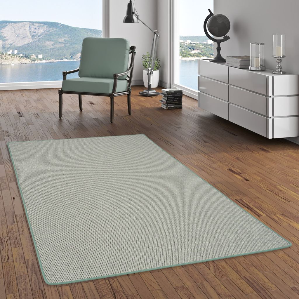 Teppich Flachgewebe Mintgrün, Größe:133x133 cm