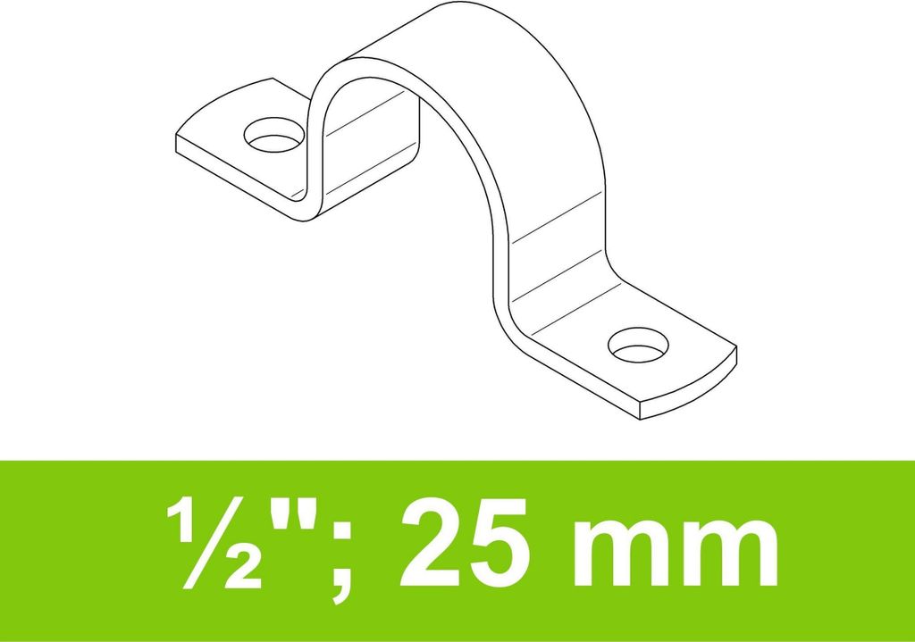 Vollschelle, 1/2" (21,3 mm), 25 mm breit