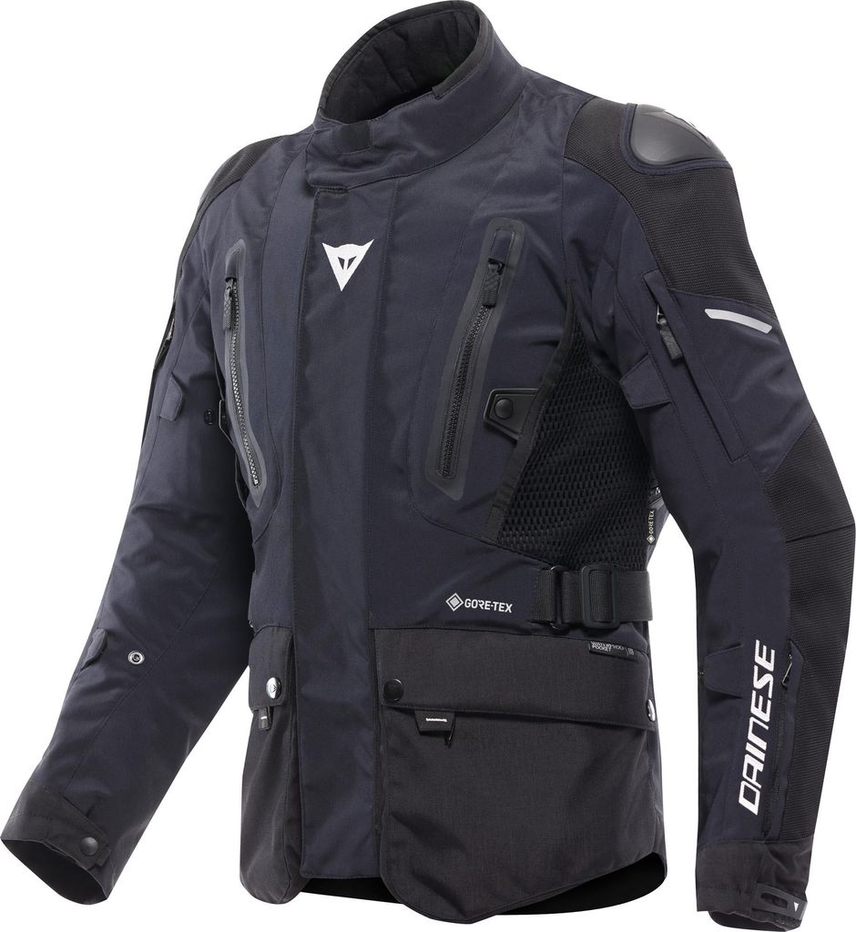 Dainese Carve Master 4 Gore-Tex wasserdichte Motorrad Textiljacke, schwarz/schwarz, 48