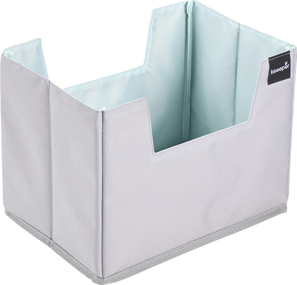 Bac de rangement de courses XL rigide et modulable coloris aquamarine