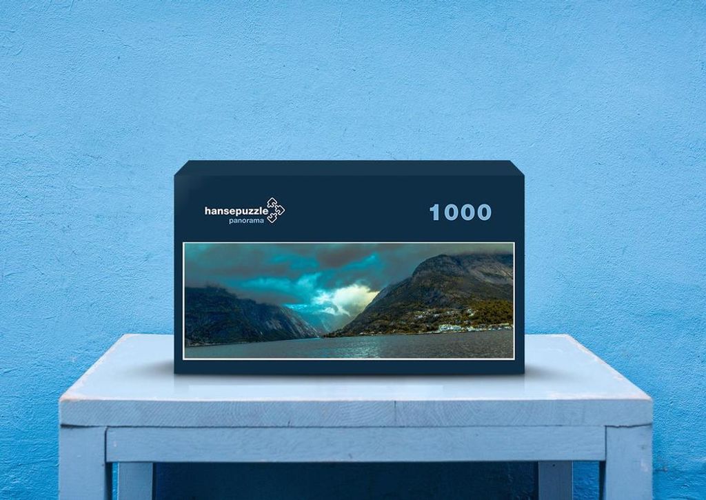 hansepuzzle 73092 - Norwegen Puzzle, 1050 Teile, Natur, 60,0 x 46,0cm mit hochwertiger Aufbewahrung, Kartonbox und wiederverschließbarem Beutel