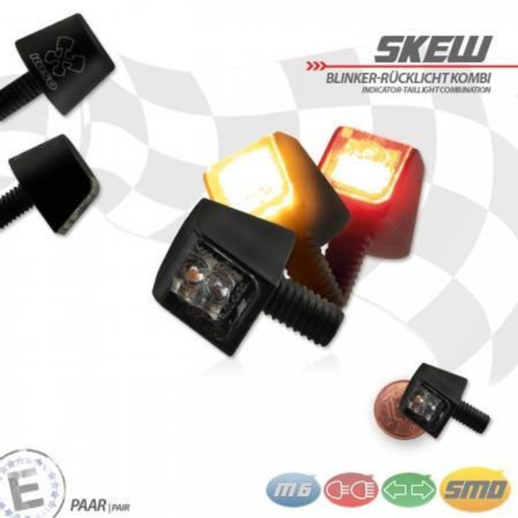 SMD-Blinker-RL SKEW Alu schwarz