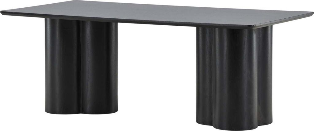 FURNLUX Couchtisch Olivia Schwarz 60cm / Hauptfarbe: Schwarz / Abmessungen: 60 x 120 x 45 cm