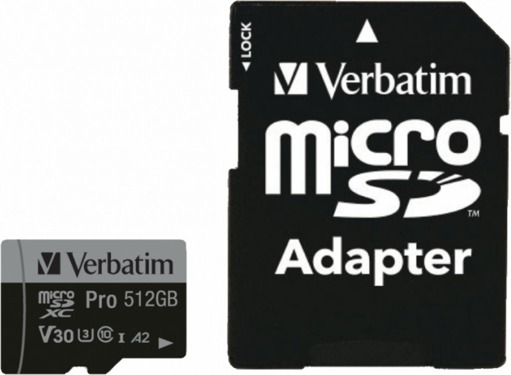 Verbatim Karta Microsd 512Gb + Adapterpro U3 Czarny/Noir Image du produit 