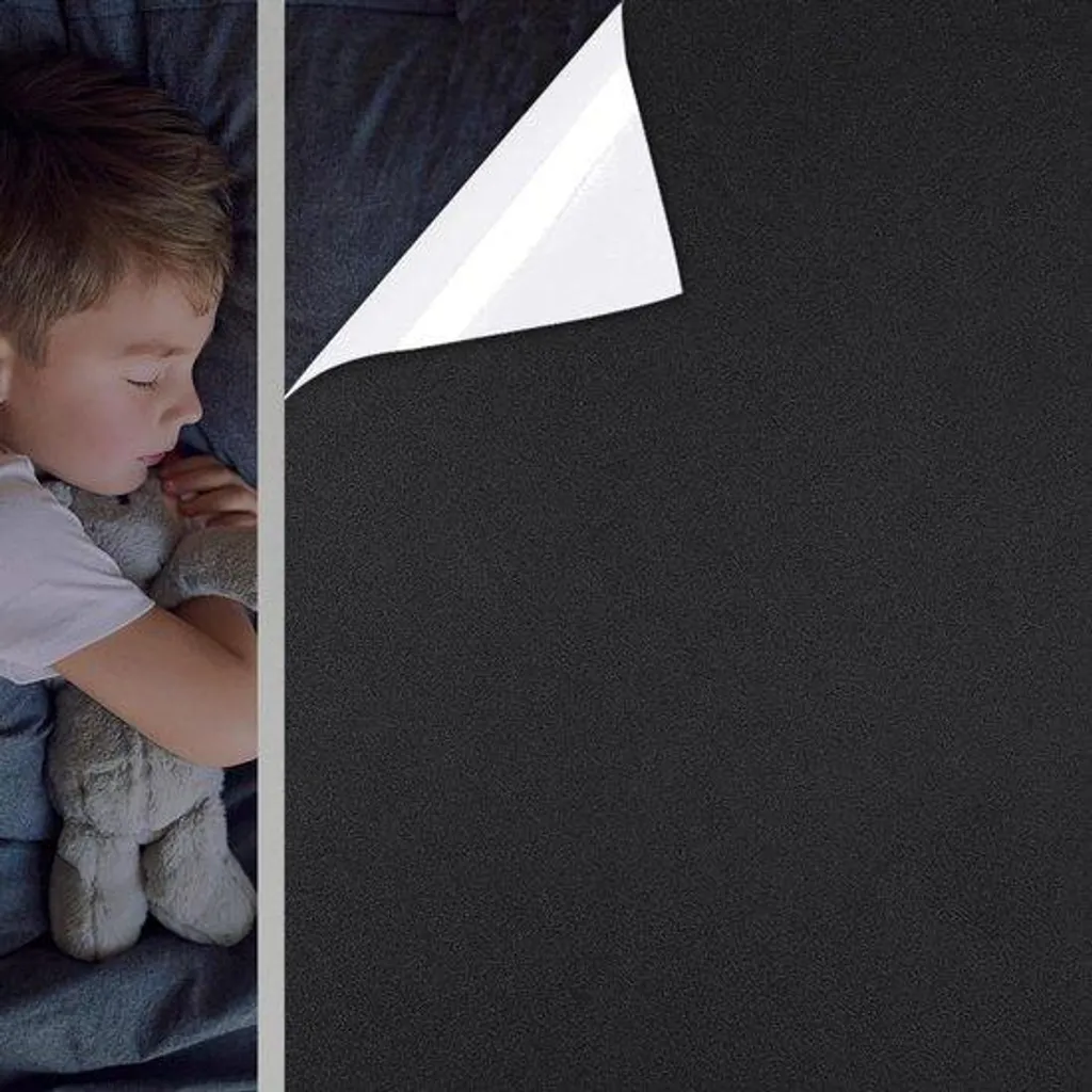 Film fenêtre anti-UV noir opaque - Revêtement statique sans colle 4m